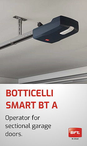 Botticelli Smart BT: the operator for sectional garage doors.