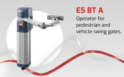 E5 BT A: Electromechanical swing gate operator.