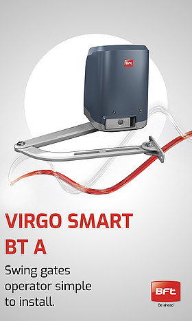 Virgo Smart BT A: the swing gate operator that is simple to install.