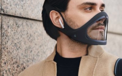 The transparent face mask that helps you control your breathing.