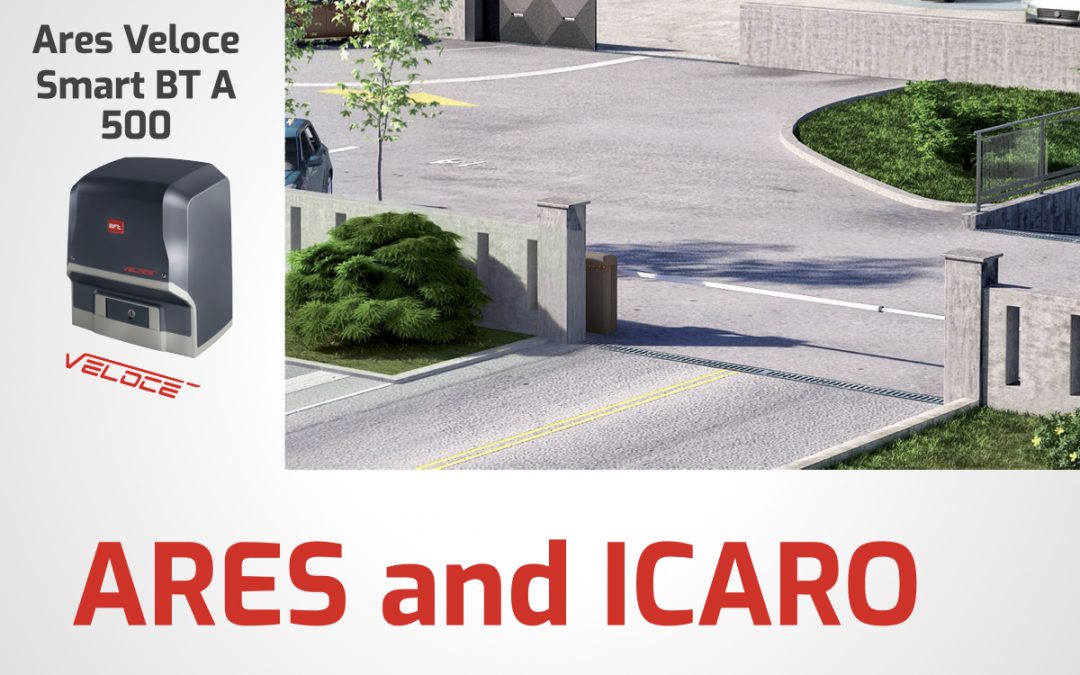 Ares and Icaro Veloce fast sliding gate operators.