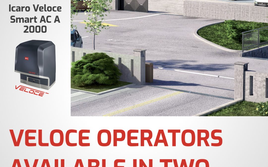 Ares and Icaro: Bft’s ‘Veloce’ operators are now available in two new versions with an operating speed of 18 m/min.