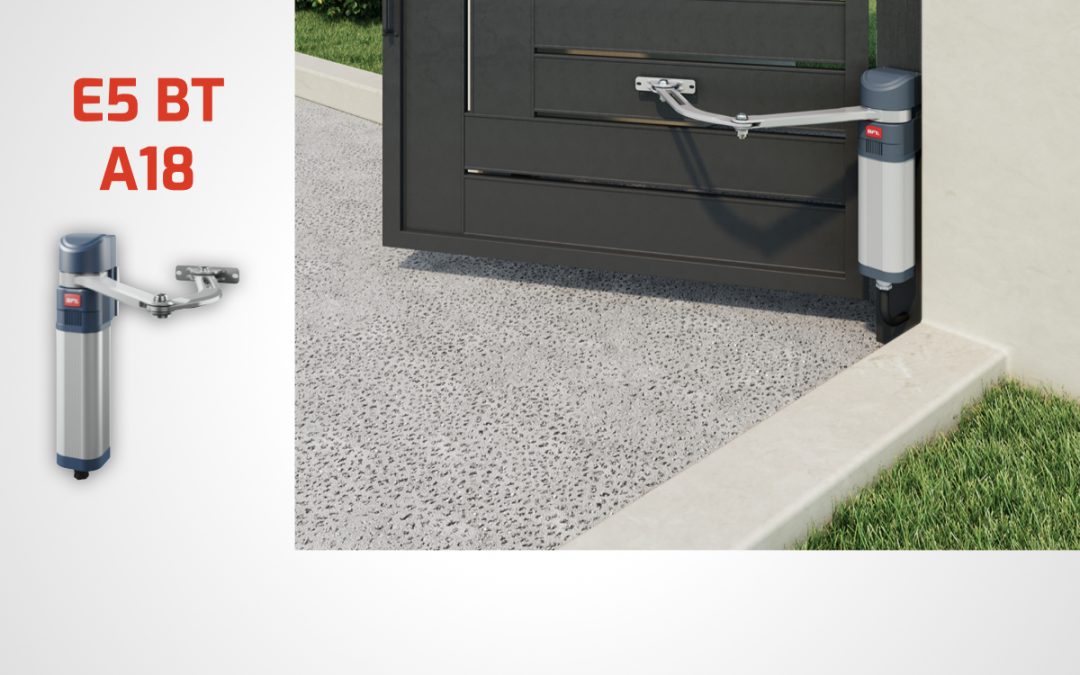 E5 BT A: the compact operator for pedestrian and vehicular gates.